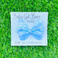 Butterfly Bow—Lt Blue Glitter