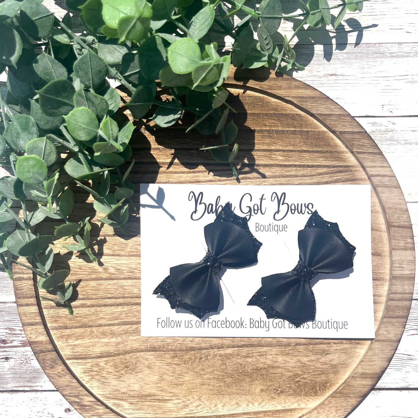 Bat Piggies—Black glitter