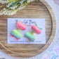 Piggies—Bright rainbow glitter
