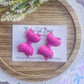 Piggies—Hot pink glitter