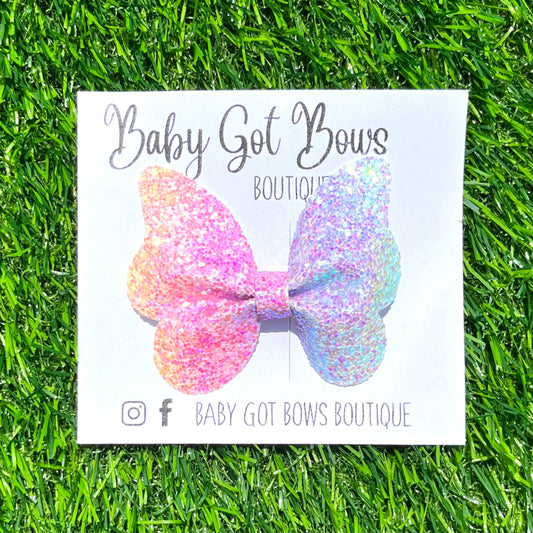 Butterfly Bow—Pastel Rainbow