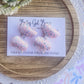 Piggies—Peach w/blue sequins