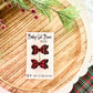 Mini Piggie Bows—Red Buffalo Plaid